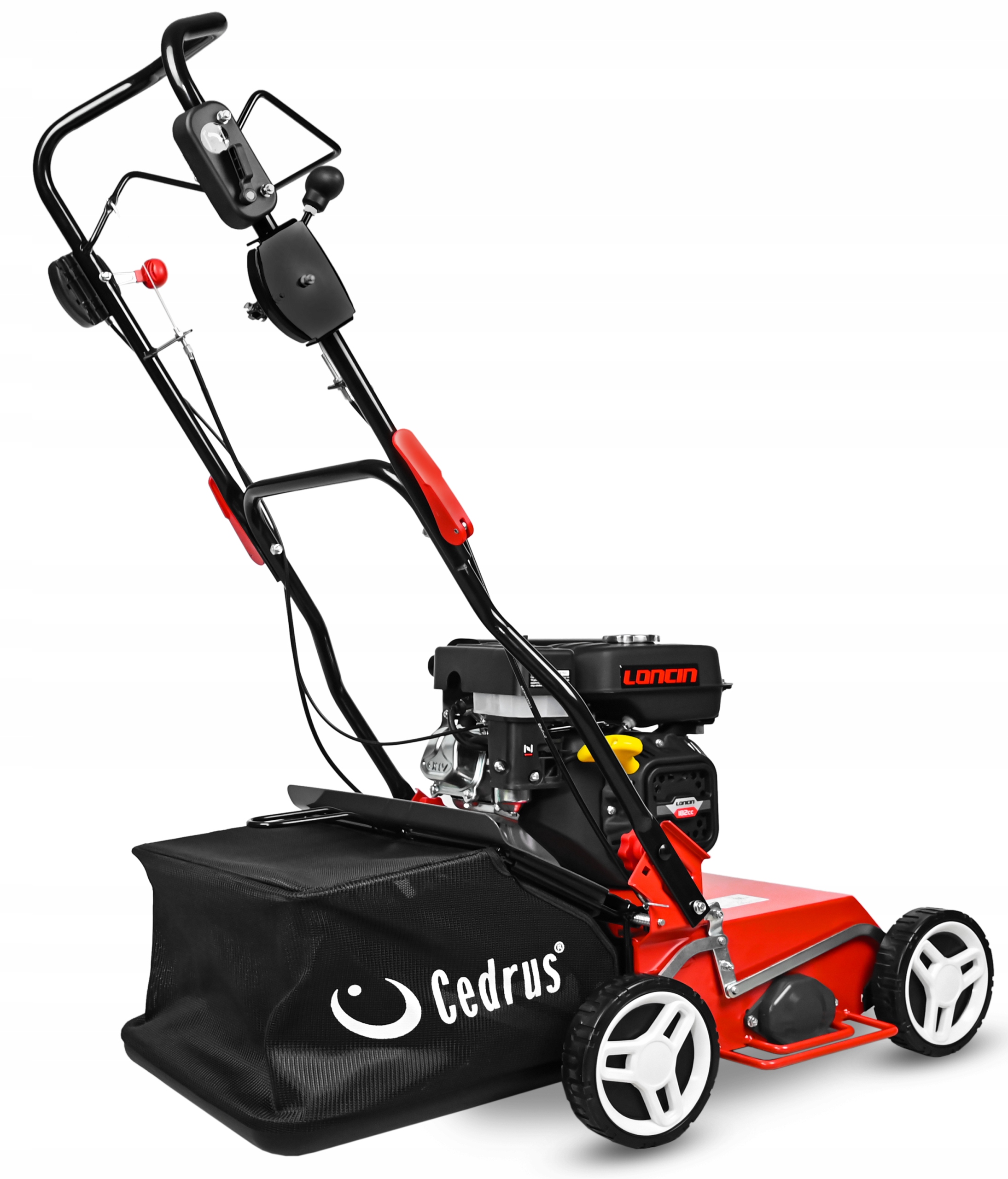 NIEZAWODNY WERTYKULATOR SPALINOWY CEDRUS 40CM DUŻY KOSZ ZESTAW OLEJ PRO XXL Regulacja głębokości roboczej z regulacją