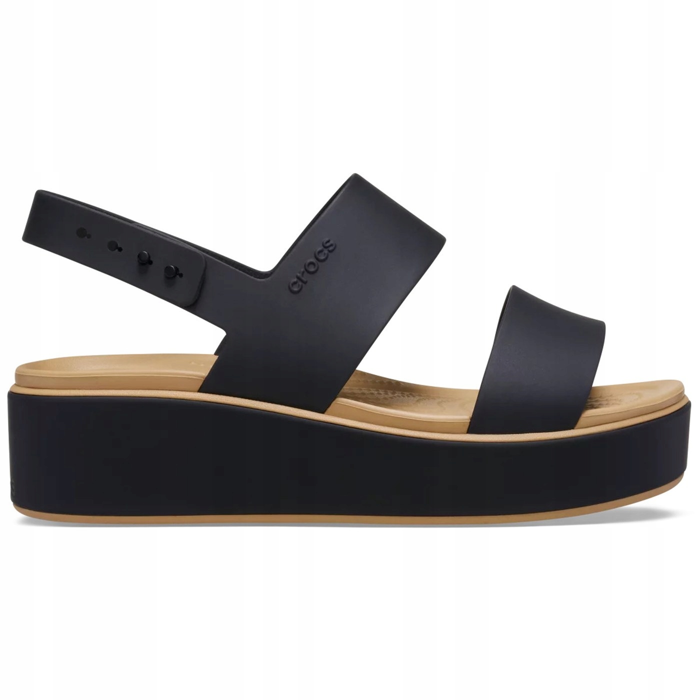 Crocs Dámské sandály Brooklyn Matte Wrap Low Wedge 211802-0RI černé 36-37