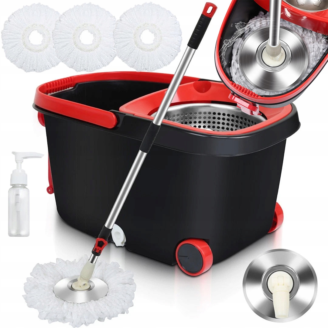 Levně Rotační Mop S Kbelíkem Perfect Clean 360 3V1 Mikrovlákno Sada