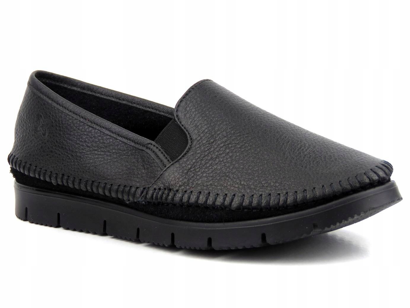 Černé Kožené Espadrilky Maciejka 03512-01 Vel. 38