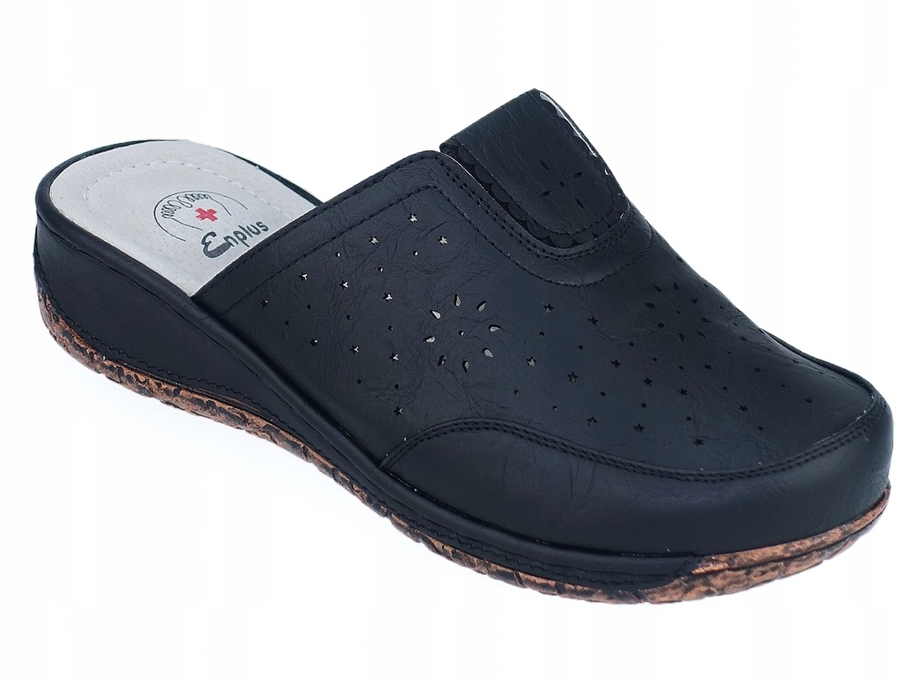 KLAPKI DAMSKIE AŻUROWE NA KOTURNIE PROFILOWANE MEDYCZNE ZDROWOTNE Marka inna