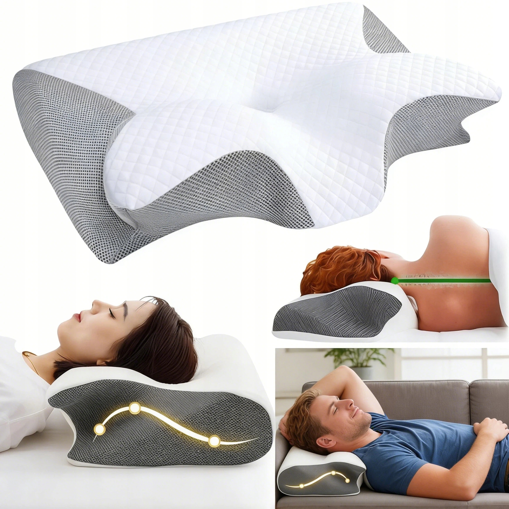 Ortopedický Polštář Na Spaní – Ergonomický Tvar Pod Krkem, Pohodlí