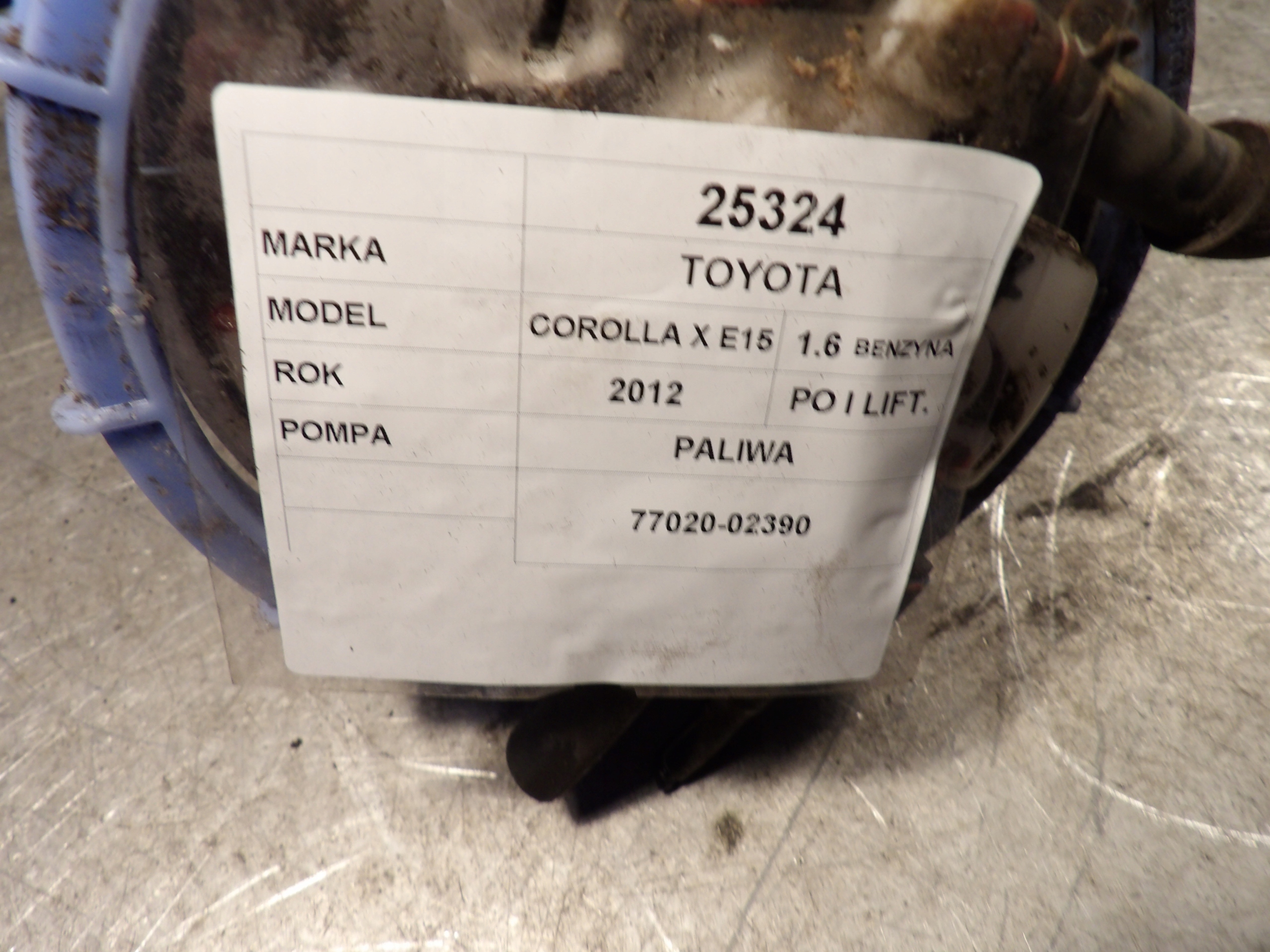 Toyota Corolla E15 feed pump 77020-02390