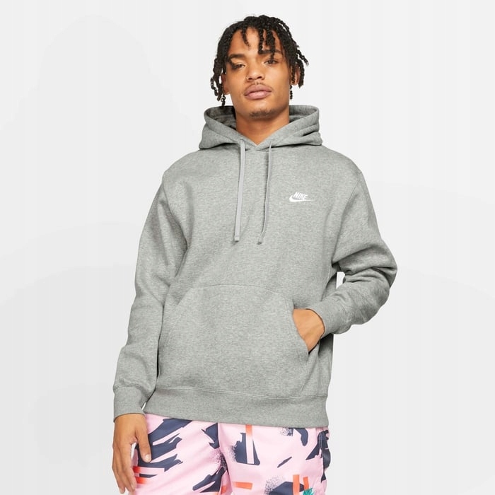 pánská mikina Nike Sportswear šedá s kapucí vyšívané logo BV2654-063 vel. M