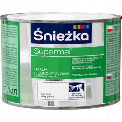 

Śnieżka Emalia Olejno-ftalowa 0.4L Biała RAL9003
