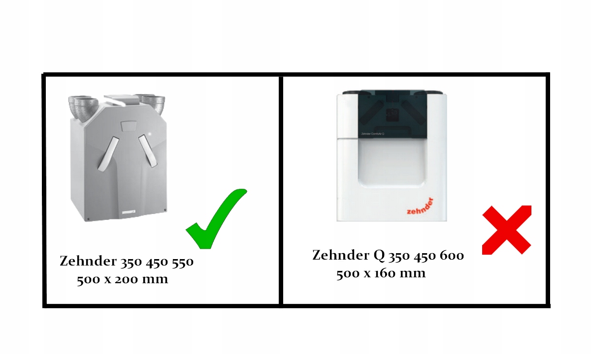 Filtry antysmogowe Filtr do Zehnder Comfoair 350 450 550 F7 Komplet 2 szt. Marka Filtrant