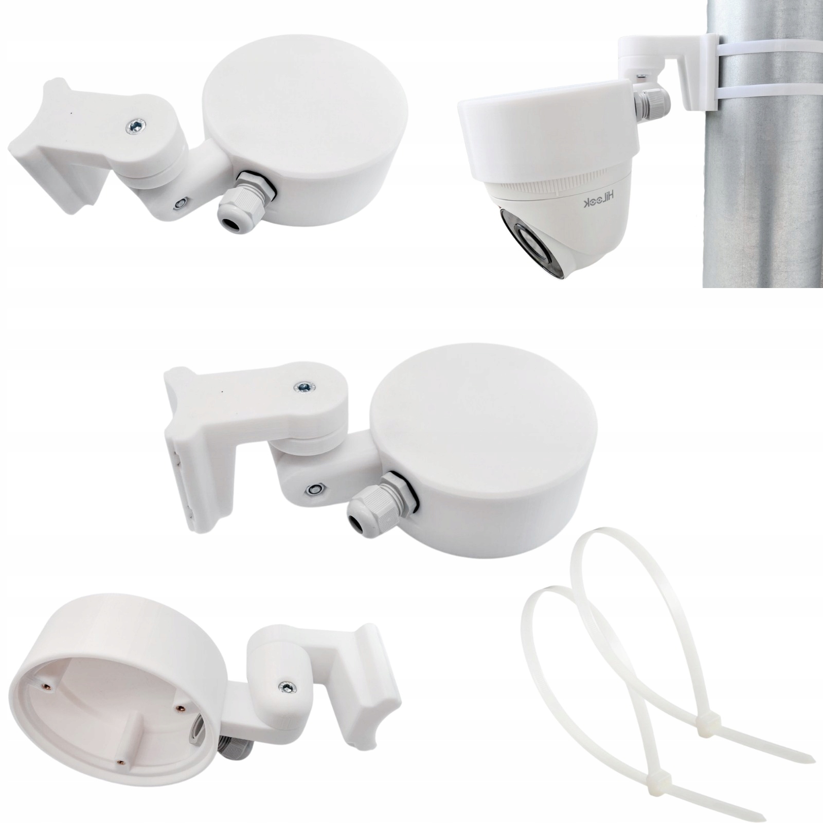 Kloubový Držák S Plechovkou Montáž Žlabu, Sloupek Pro Hilook Hikvision IPCAM-T2