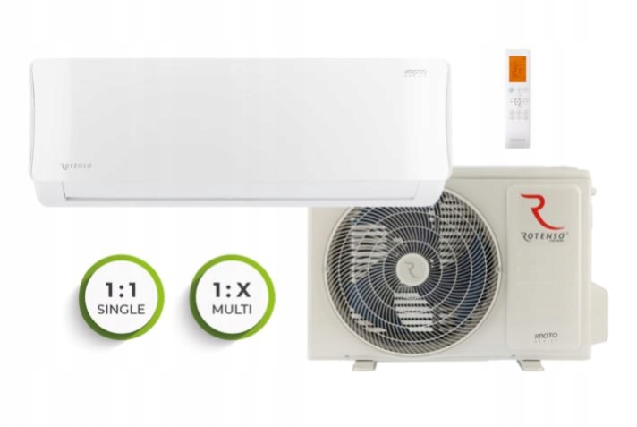 KLIMATYZATOR ROTENSO IMOTO 7,3KW SERIA X Moc ogrzewania 7530 W