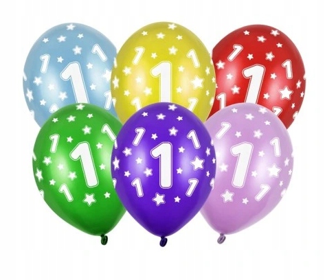 

Zestaw 1 urodziny balony 1st Birthday Metallic Mix