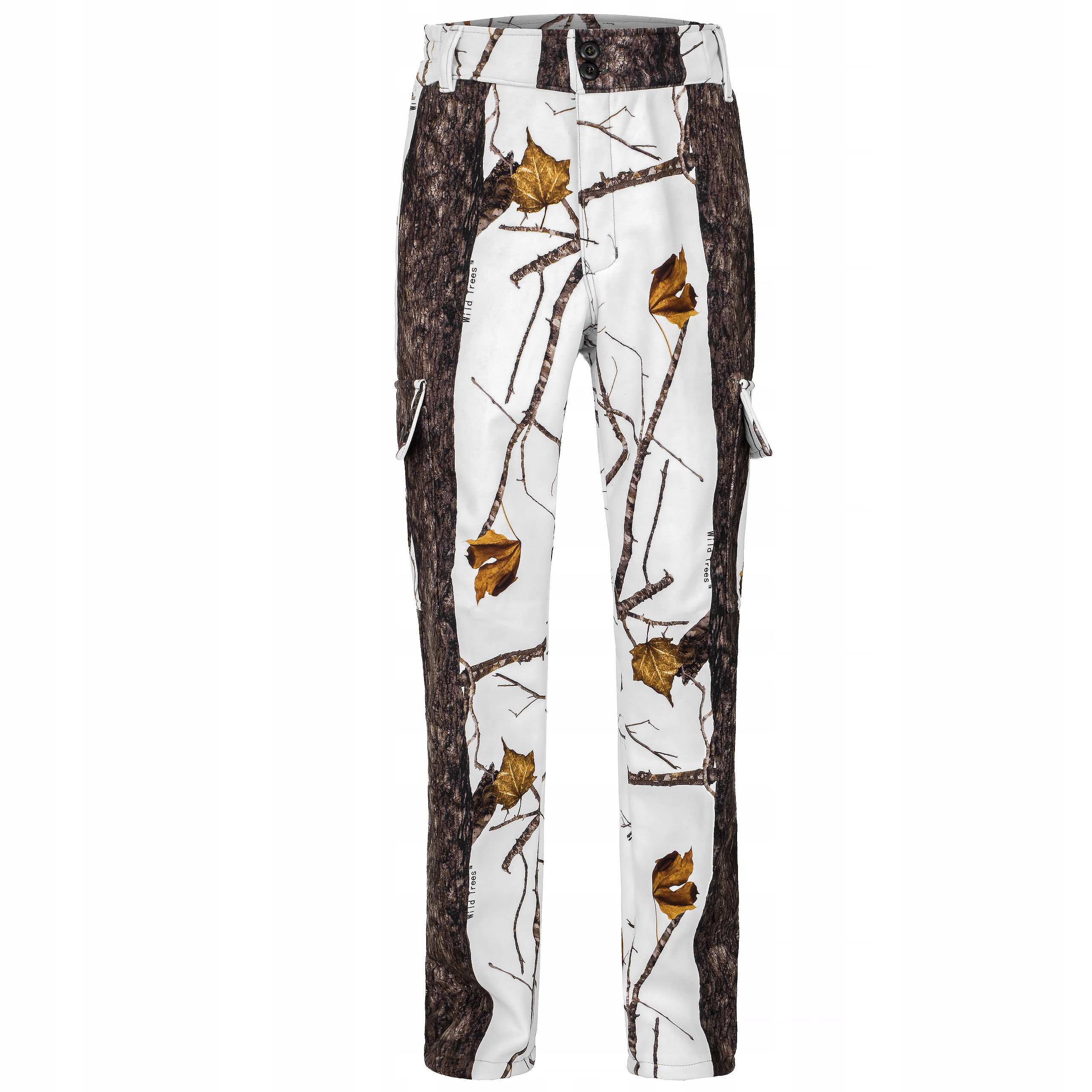 Komplet myśliwski kamuflaż snow - softshell L Materiał dominujący poliester