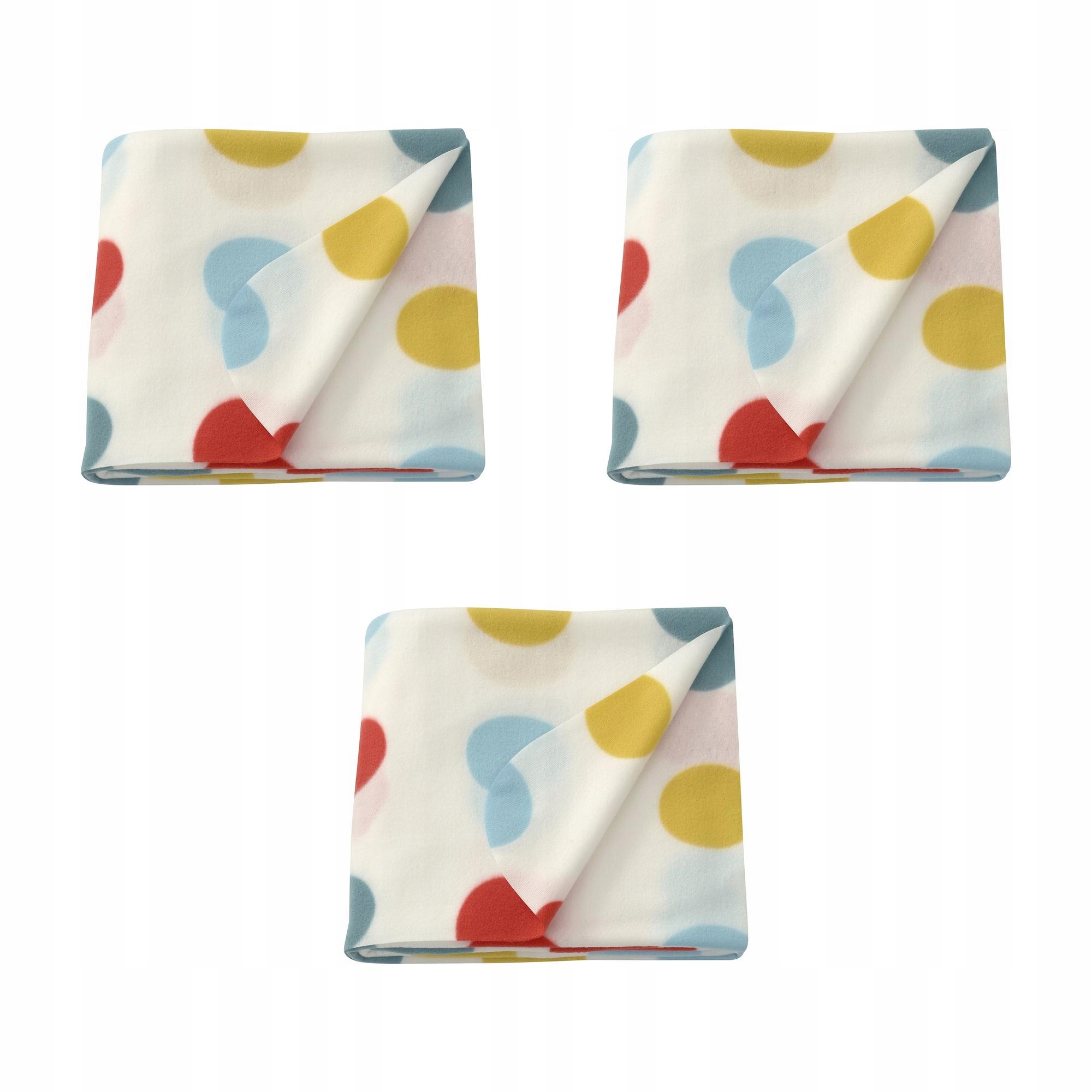 3 ks Vícebarevný pléd s puntíky 120 x 160 cm Bruksvara