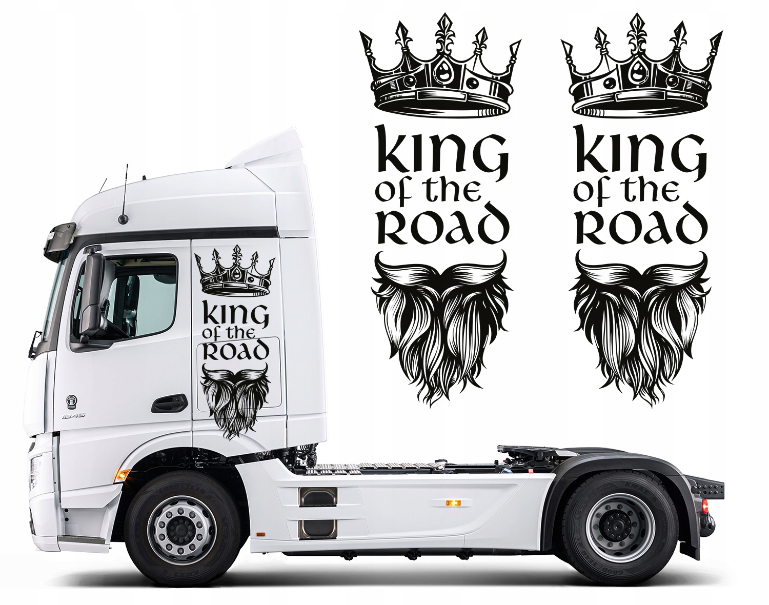 2x Nálepka na Tir Traktor King Of The Road 72x176