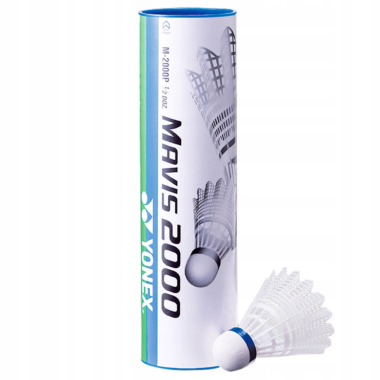Lotki do badmintona Yonex Mavis 2000 średnie białe 6szt