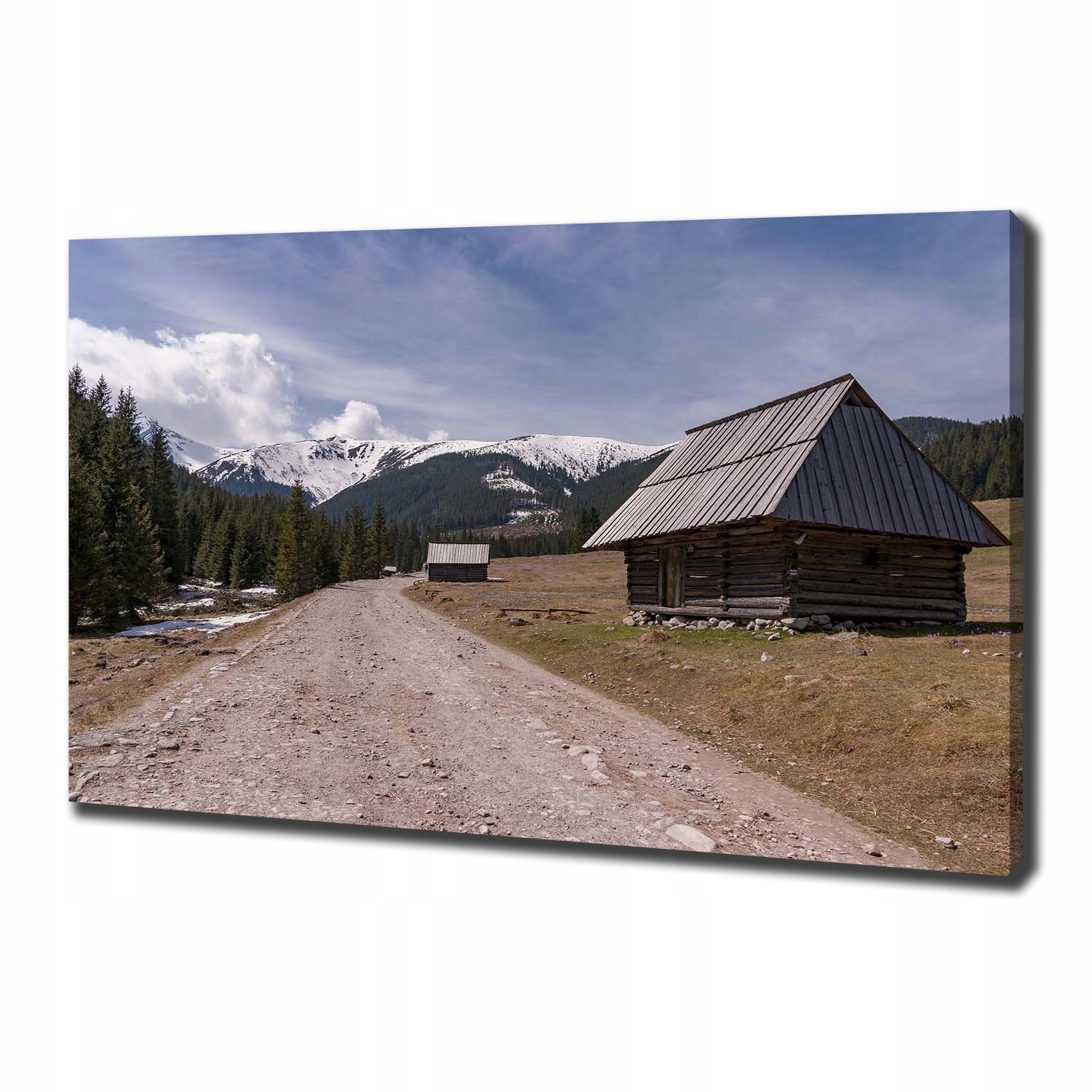 

Foto obraz na płótnie Domek w górach 100x70 cm