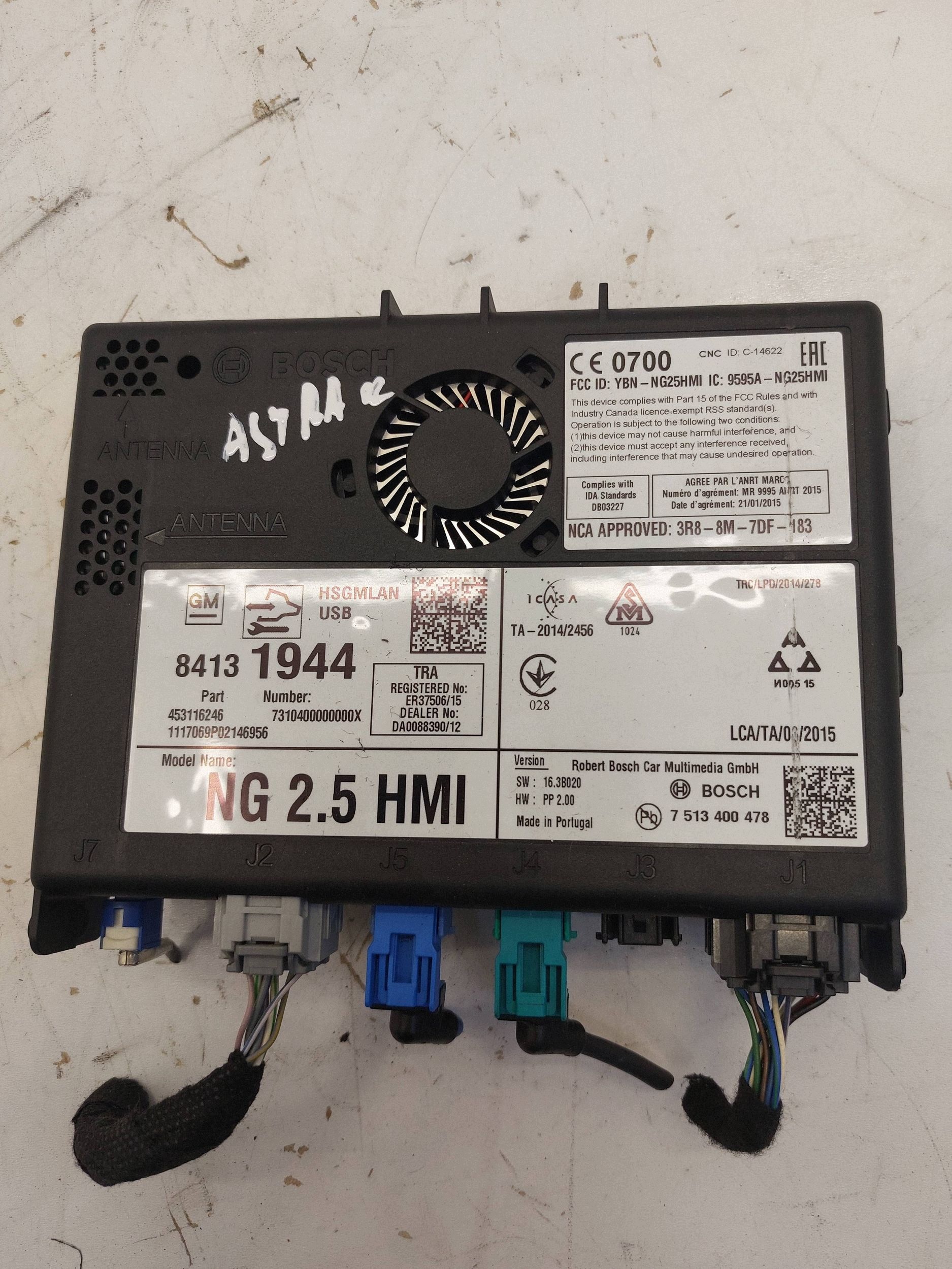 OPEL ASTRA K V INSIGNIA B module control unit navigation devices HMI 84131944