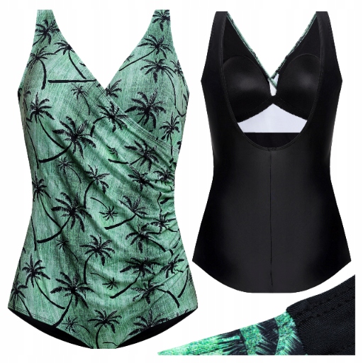 Jednodílný dámský plavkový kostým Monokini Plus Size 44 XXL