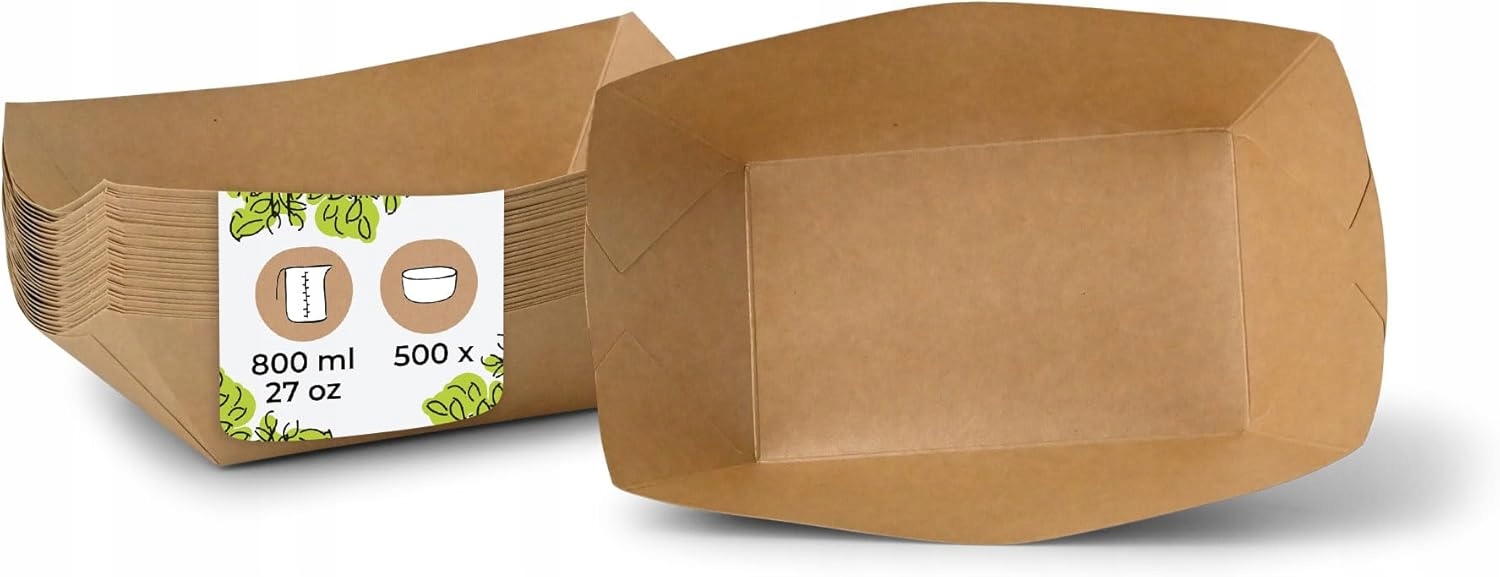 Jednorazové misky z kartónu typu Biozoyg DCA061591 800 ml 500ks