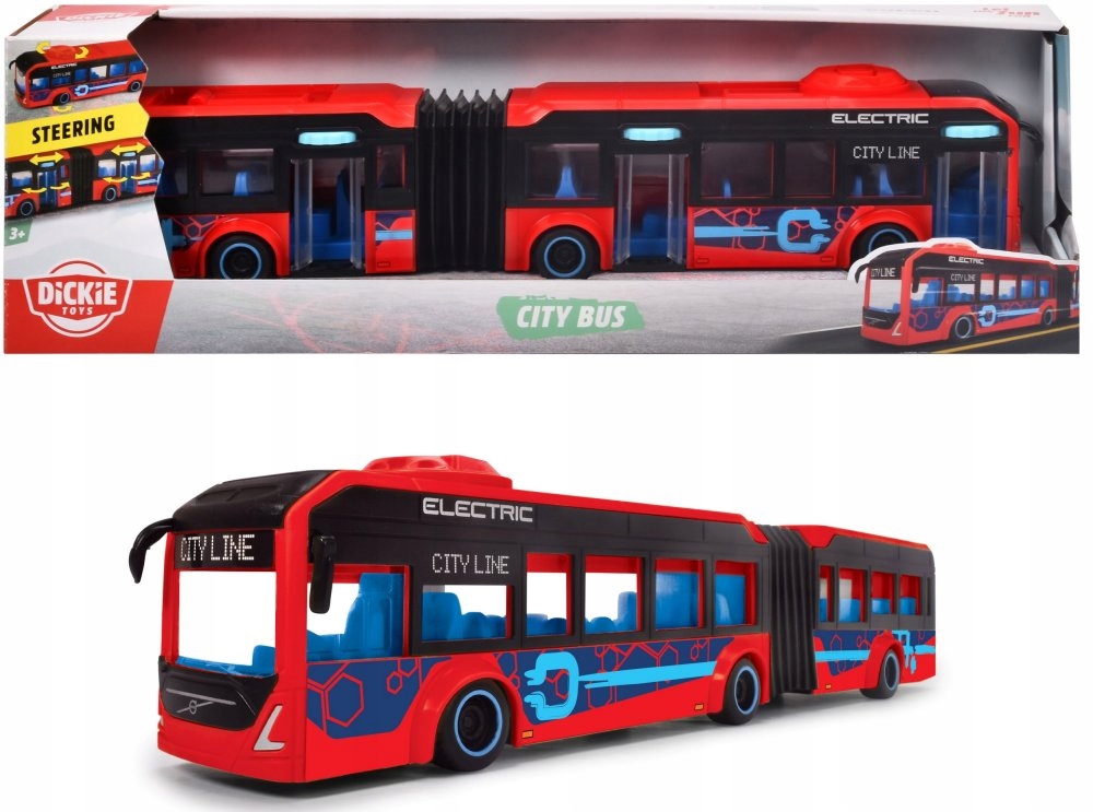 

Dickie Autobus Volvo Czerwony 40 cm Przegubowy