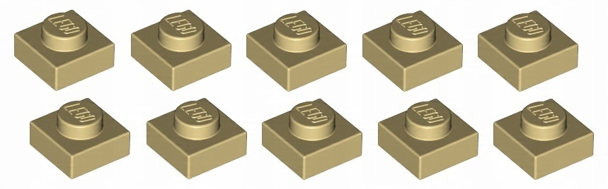 

Lego płytka 1x1 piaskowa tan 10 szt. 3024 Nowa
