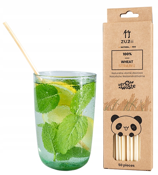 ZUZii EKO ECO Naturalne Słomki Zbożowe 50 szt.
