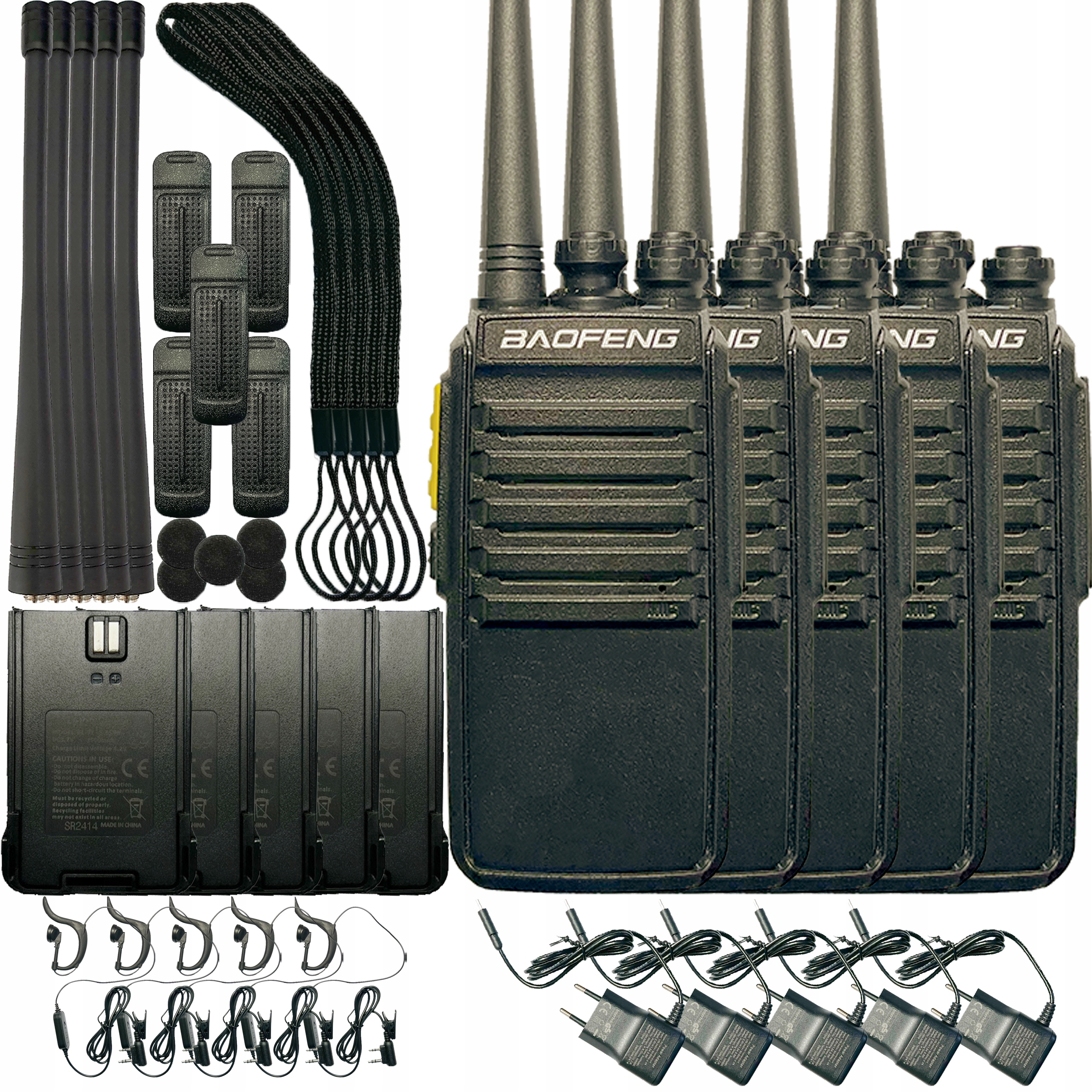 Baofeng Radio C3 Pro 5szt Radiotelefon do pracy Usb-c Szyfrowanie Rozmów