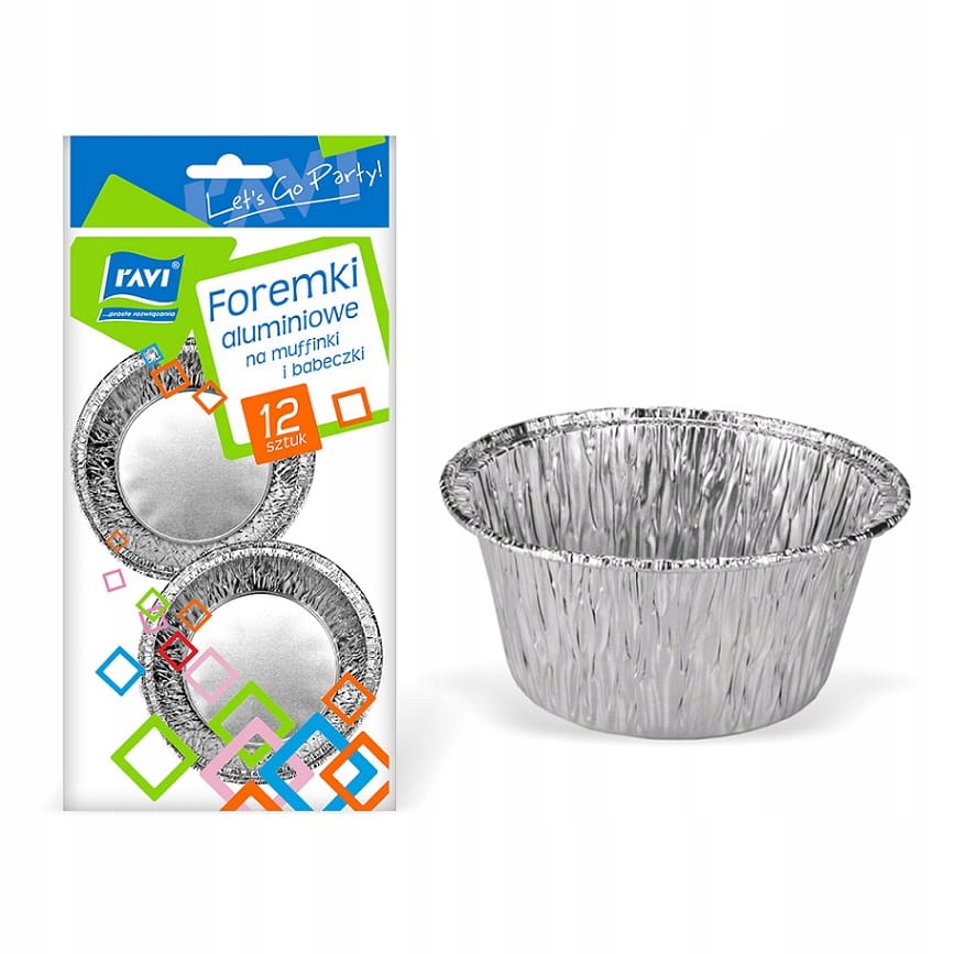 

Foremki aluminiowe muffinki babeczki 12 sztuk