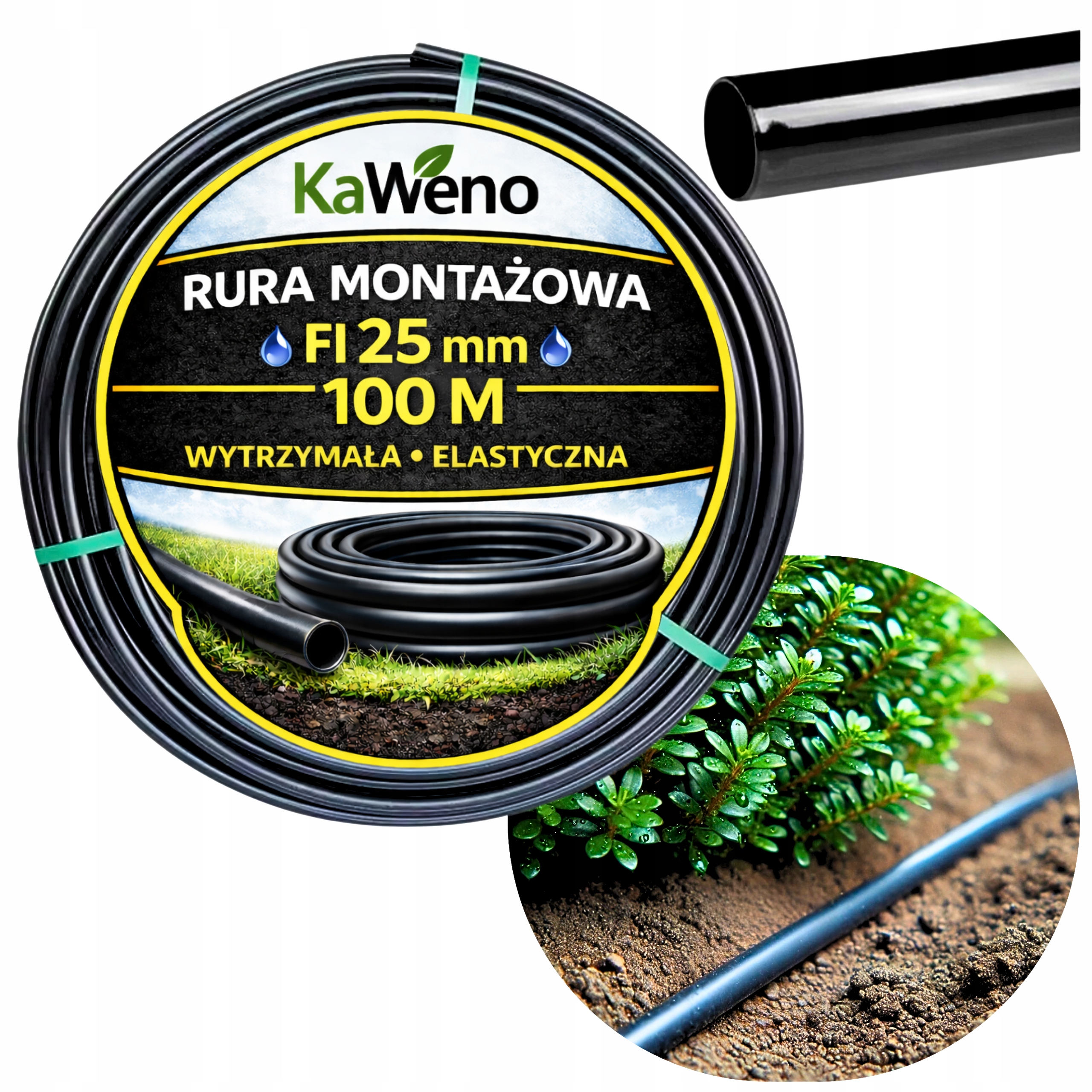 Trubka Hadice bez otvorů Kabel 100 m Zavlažovací systém