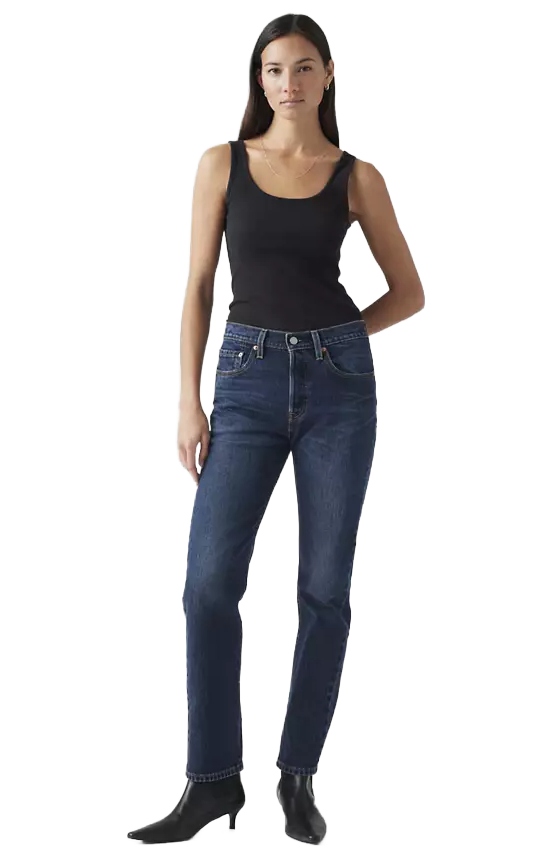 Levi's Dámské Džíny S Vysokým Pasem, Tmavě Modré, Bavlněné, 28/30 6BA
