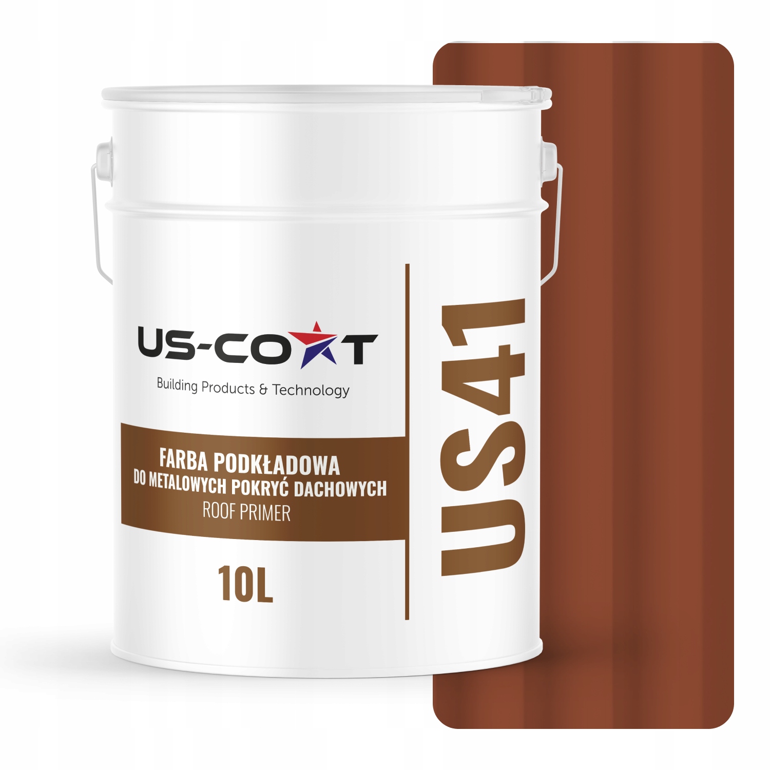 Základná Farba Na Strechu Pre Kovové Krytiny Oceľová Tehlová Ral 8004 10L Matná