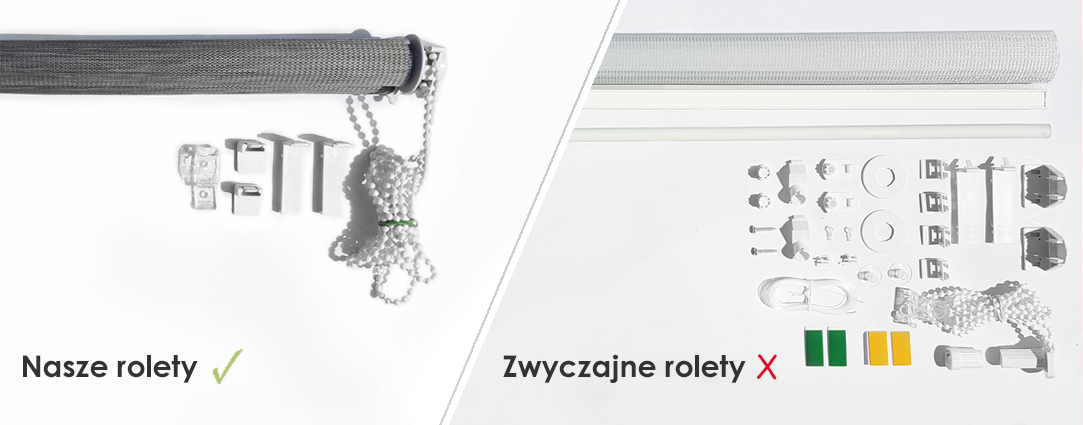 Rolety Dzień Noc na wymiar z napinaczem 96x150 cm Typ montażu bezinwazyjny