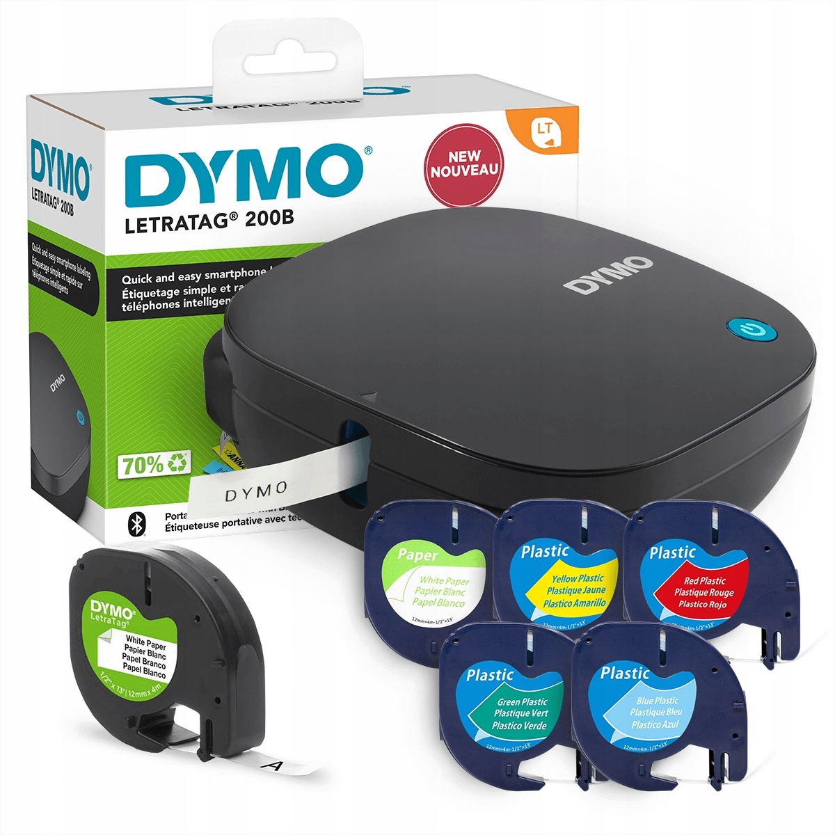 

Przenośna drukarka Dymo LT-200B LetraTag 5x Taśma