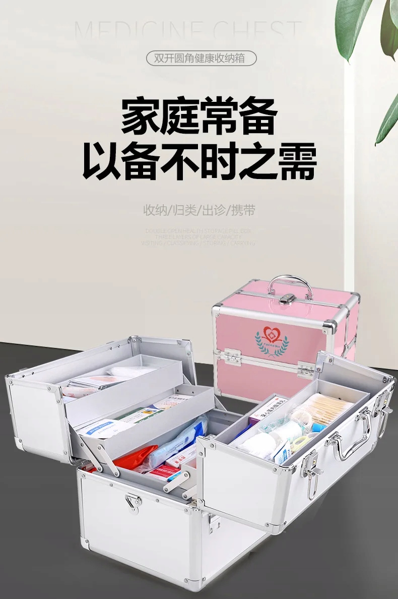 Large Medicine Chest Portable Home First Aid Kit Multifunction Outpatient Wyposażenie woreczki