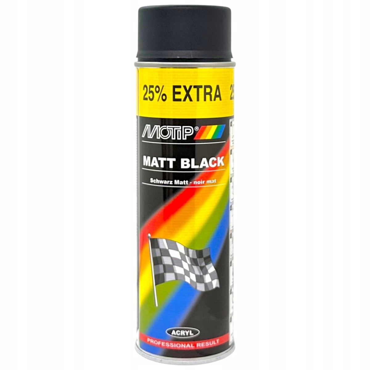 Motip Farba Lakier Akrylowy Czarny Mat Spray Matowy 500ML