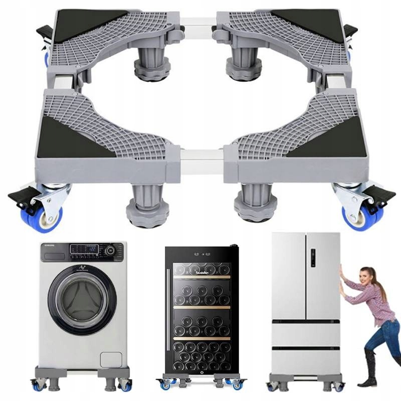 Podstawa Pod Pralke I Agd Na Kółkach Regulowana 42-66CM Wysoka Nośność