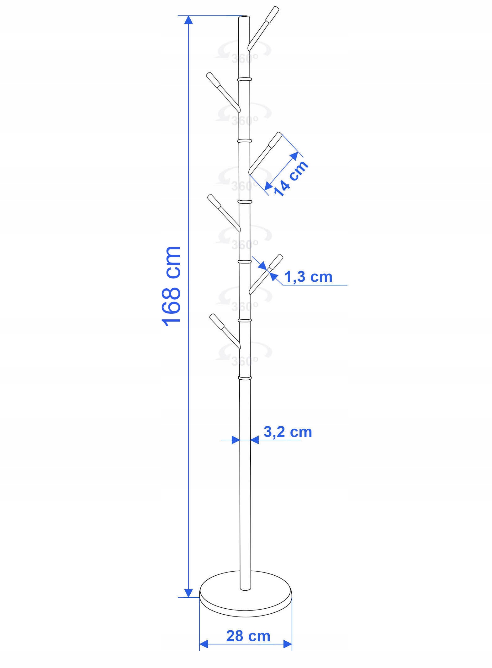 WIESZAK STOJĄCY NA KURTKI UBRANIA PODŁOGOWY DO PRZEDPOKOJU METALOWY LOFT Rodzaj montażu stojący