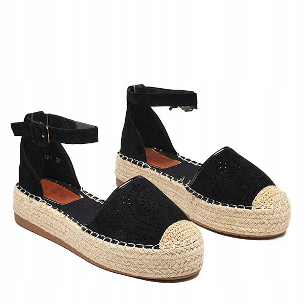 

Czarne Damskie Espadryle Ażurowe Erisab 40