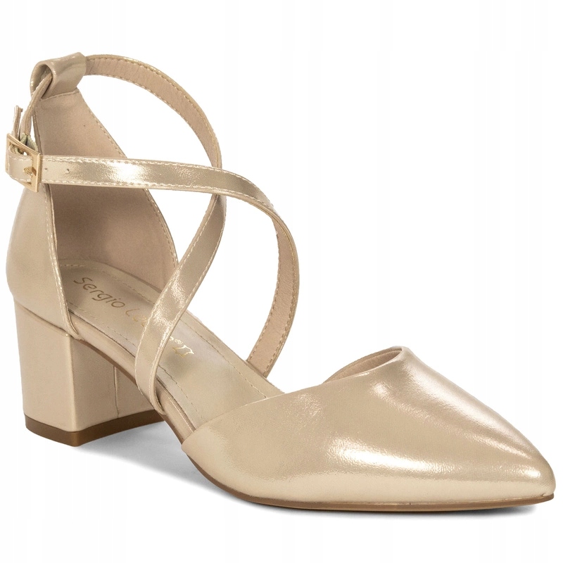 Sergio Leone Dámské elegantní sandály zlaté SK-830, velikost vel.