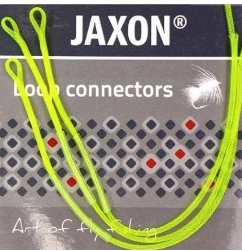 Łącznik Sznura Muchowego Jaxon LOOP CONNECTORS 30LB 14KG Żółty