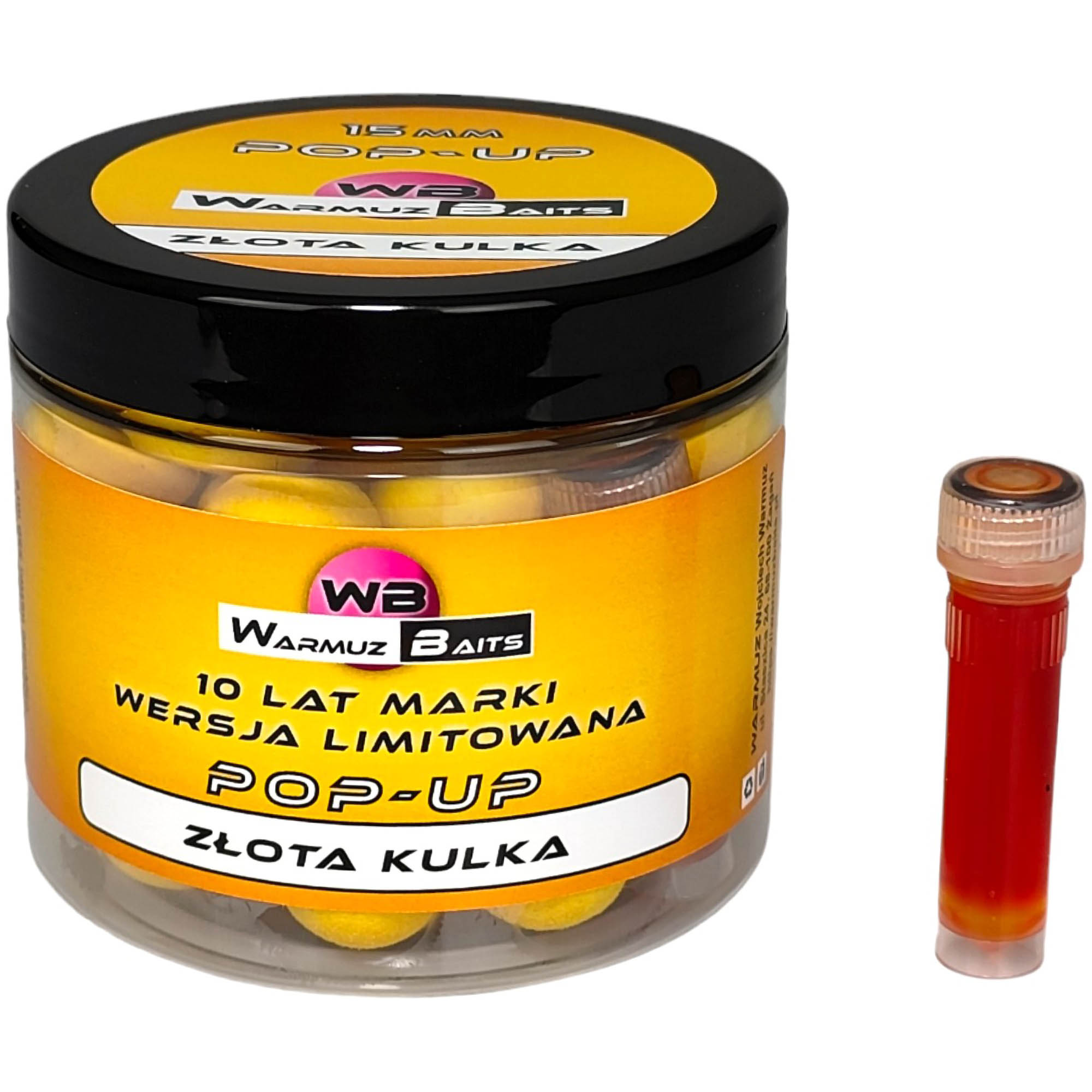 Kulki Warmuz Baits Złota Kulka Pop-Up 15 mm Plus Dopalacz