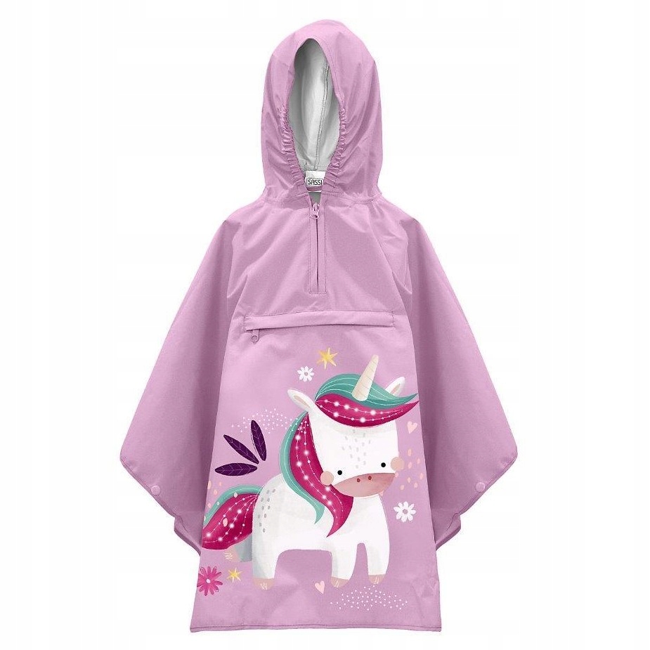 Peleryna ponczo przeciwdeszczowe Jednorożec (3–6 lat) Sassi kolekcja family