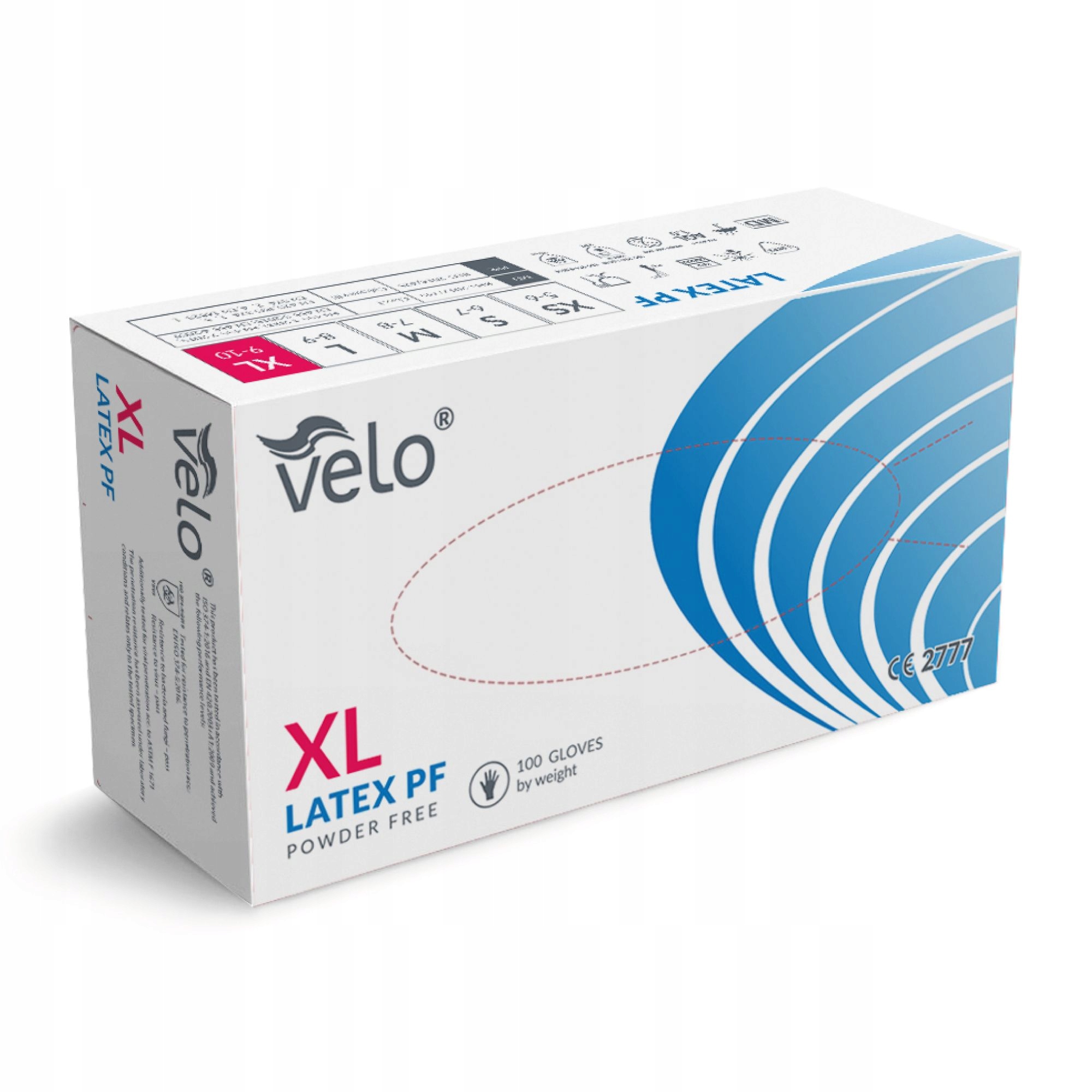 

Velo Rękawiczki lateksowe bezpudrowe XL 100szt