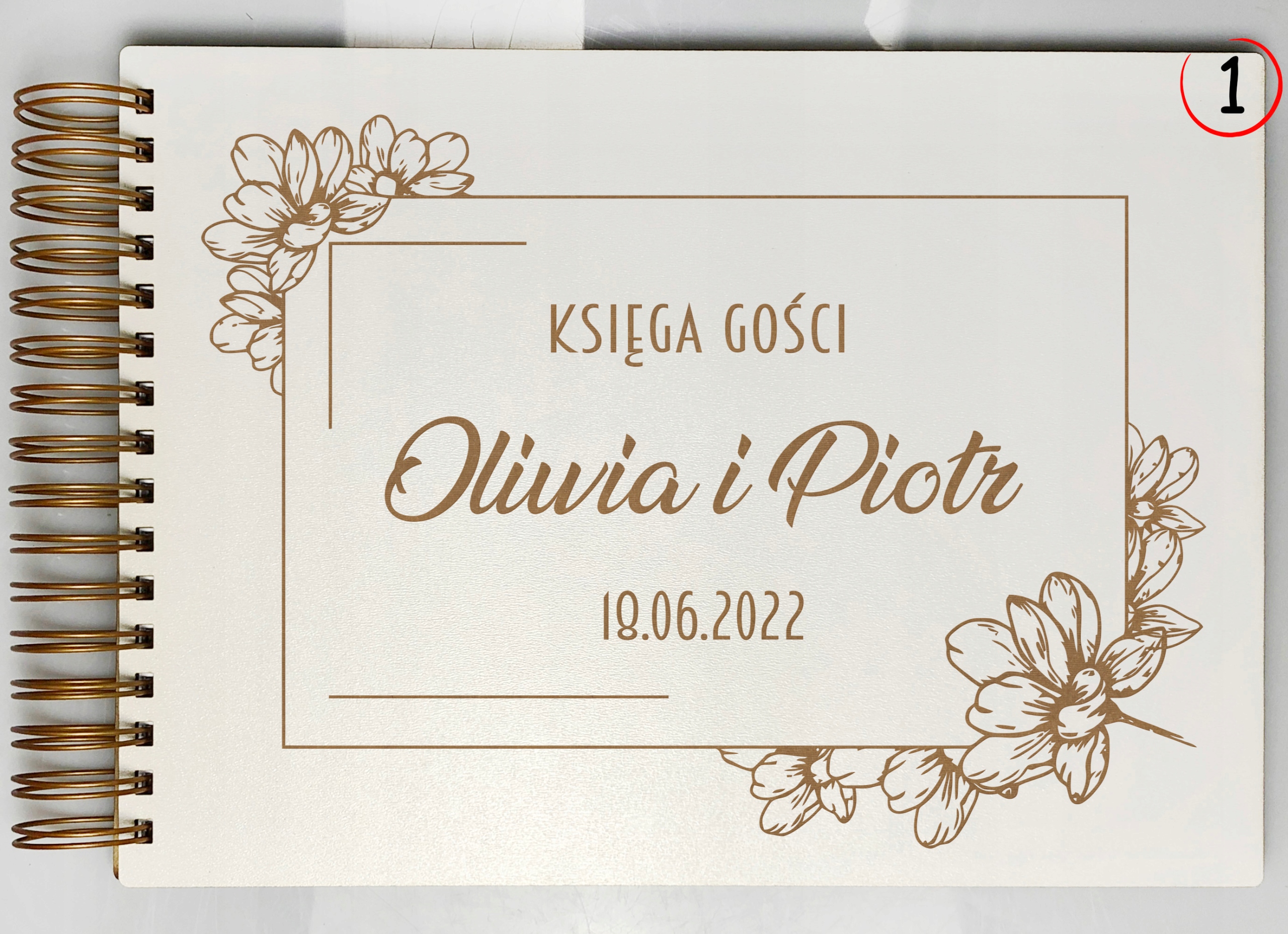 DREWNIANA KSIĘGA GOŚCI NA WESELE ŚLUB Z PERSONALIZOWANYM GRAWEREM PAMIĄTKA Rodzaj księgi