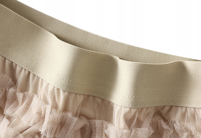 ZWIEWNA DŁUGA PLISOWANA TIULOWA SPÓDNICA NA GUMCE Marka inna