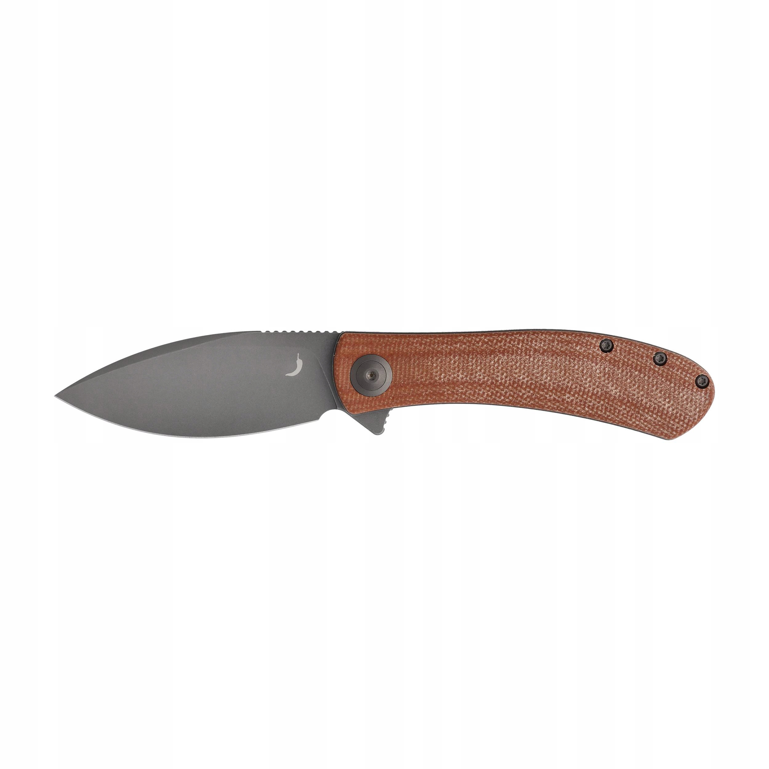 Nůž Trollsky Knives Mandu hnědý/ocelová čepel Micarta (MT006)
