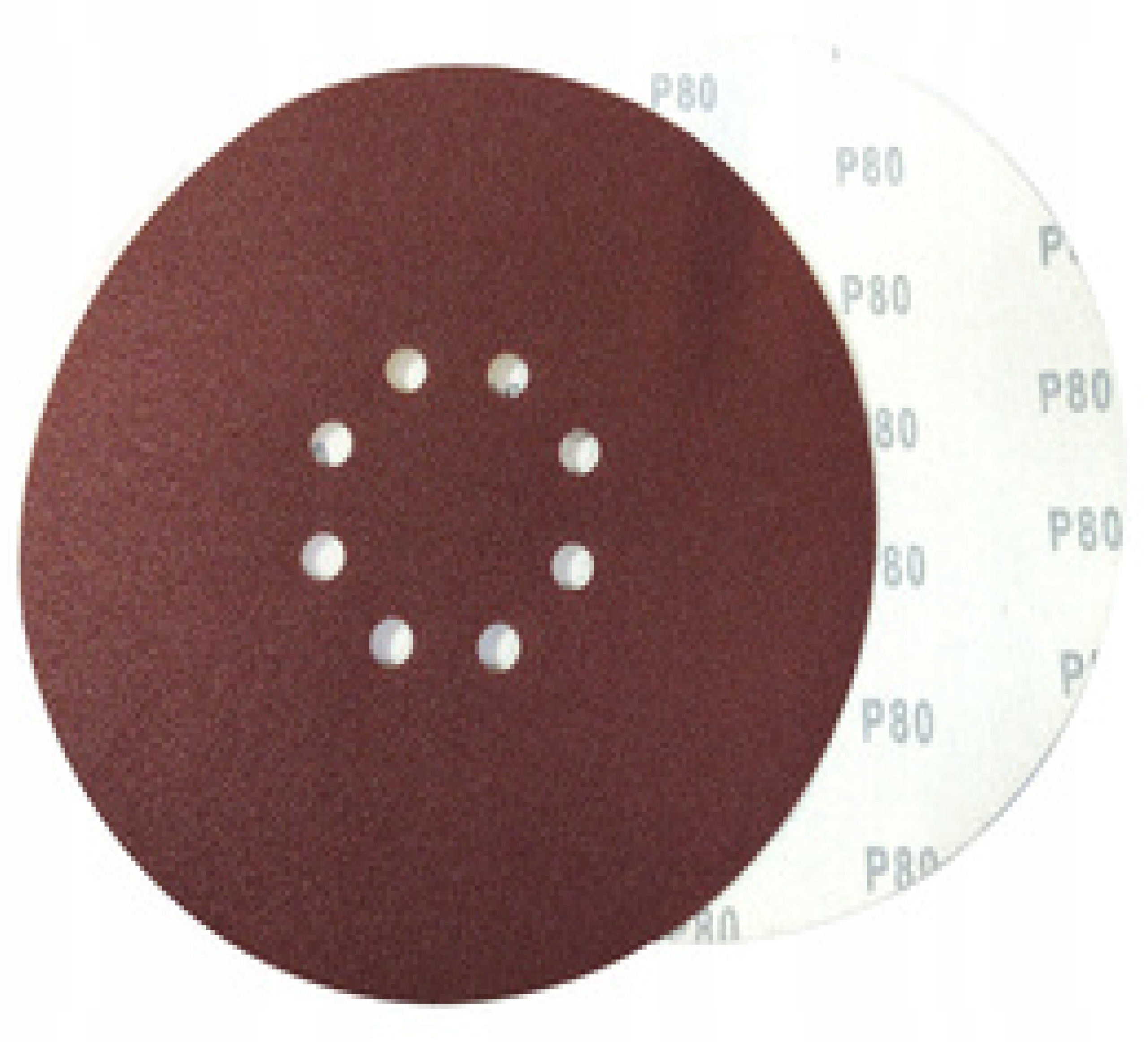 ZESTAW 10szt PAPIER ŚCIERNY Z OTWORAMI NA RZEP KRĄŻEK DO ŻYRAFY 225mm P 60 Średnica tarczy 225 mm