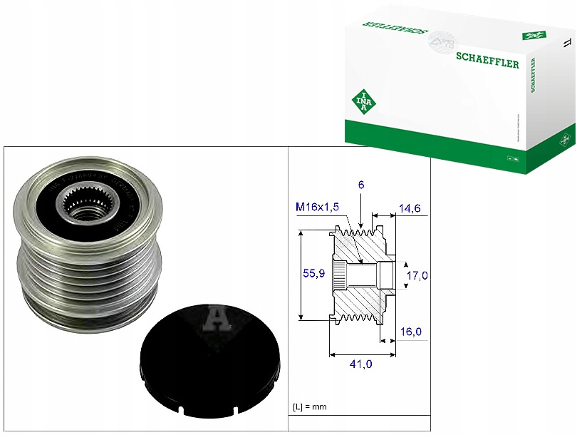 INA535 0010 10 Pásové Kolo Alternátoru Vw Asistent řidiče #33