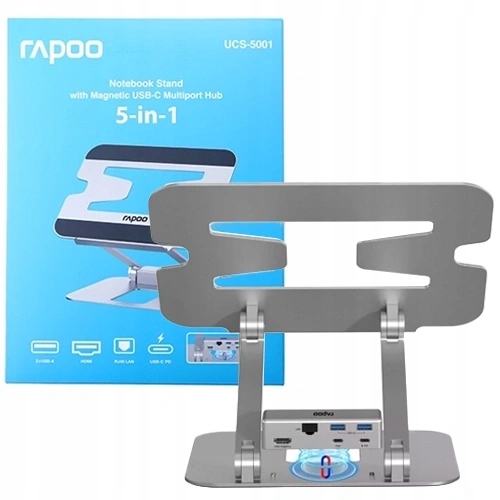 Podložka Pod Notebook Rapoo UCS-5001 Magnetický Usb-c Hub 5v1