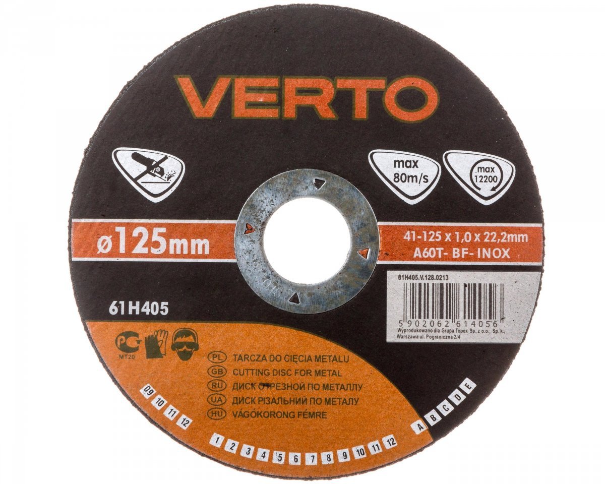 

Tarcza tnąca do metalu 125x1.0x22.2 61H405