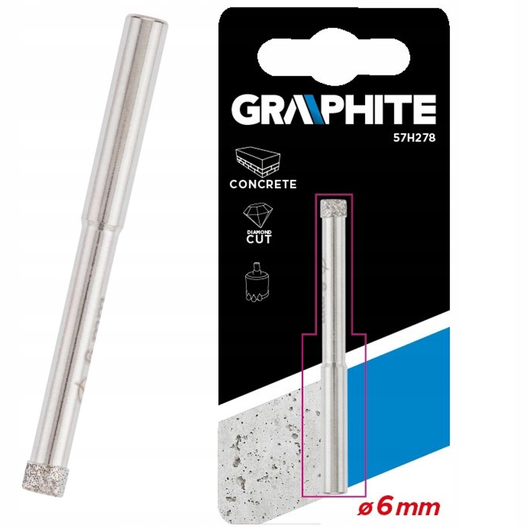 

Graphite Wiertło Diamentowe Do Gresu 6mm 57H278