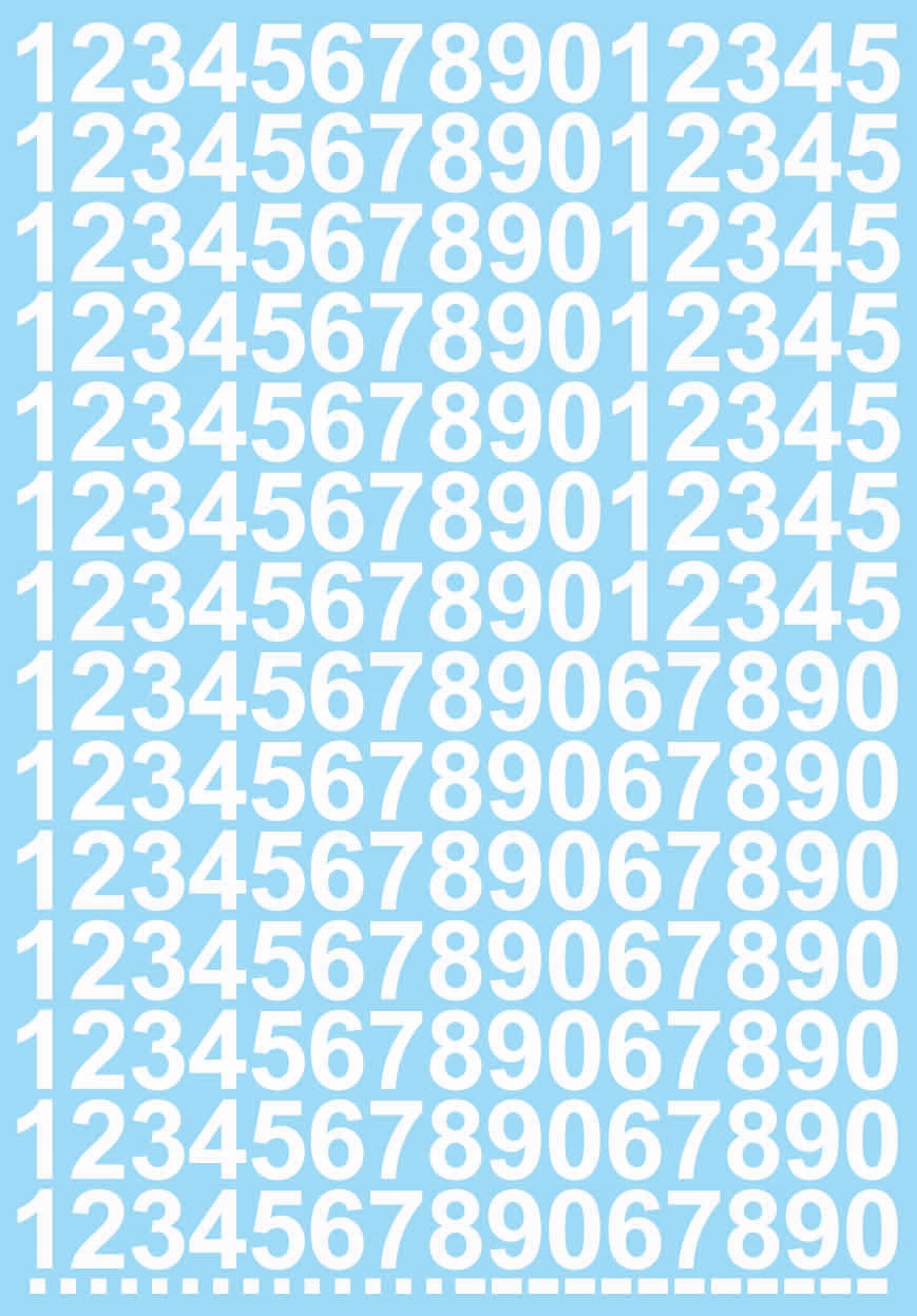 

Naklejki Cyfry samoprzylepne 2cm Białe 210 szt